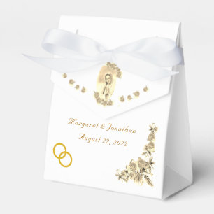 Virgin Mary Catholic Sepia Wedding Favor Box