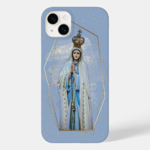 Virgin Mary Catholic Sky Blue & Gold Case-Mate iPhone 14 Plus Case