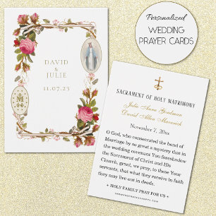 Virgin Mary Catholic Wedding Prayer Card