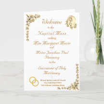 Virgin Mary Catholic Wedding Program