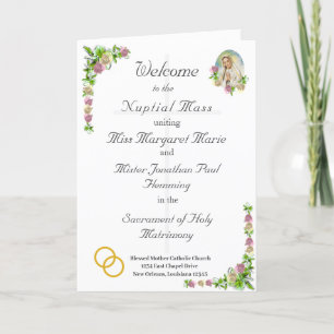 Virgin Mary Catholic Wedding Program