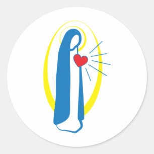 Virgin Mary Classic Round Sticker