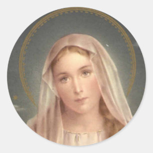 VIRGIN MARY CLASSIC ROUND STICKER