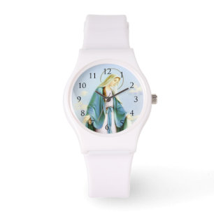 Virgin Mary Crescent Moon Watch_With Numbers Watch