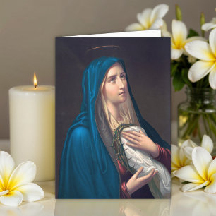 Virgin Mary crying, E. Steinmann Card