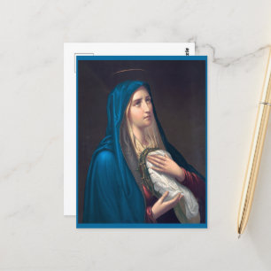 Virgin Mary crying, E. Steinmann Postcard
