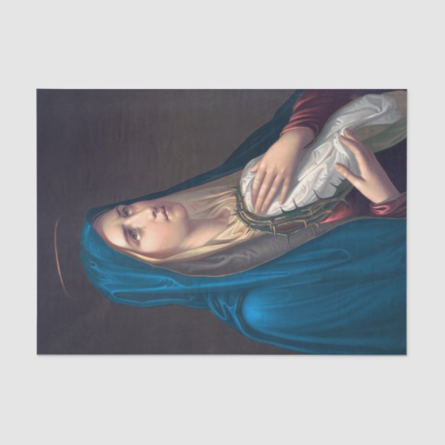 Virgin Mary crying, E. Steinmann  Tissue Paper (Front)