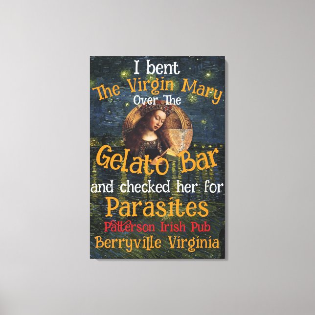 Virgin Mary Donald TRUMP Ticks Parasites Canvas Print (Front)