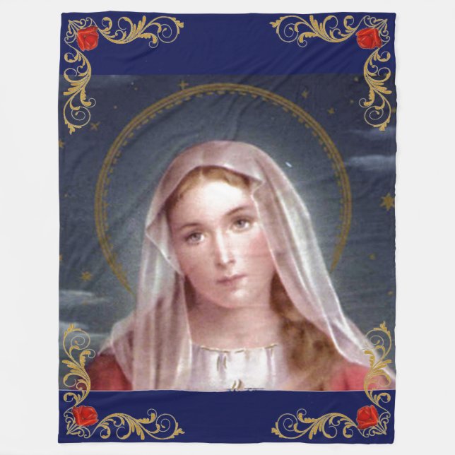 VIRGIN MARY FLEECE BLANKET (Front)