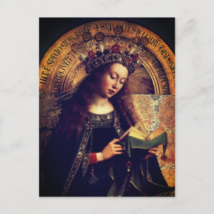 Virgin Mary - Ghent Altarpiece by Jan van Eyck Holiday Postcard