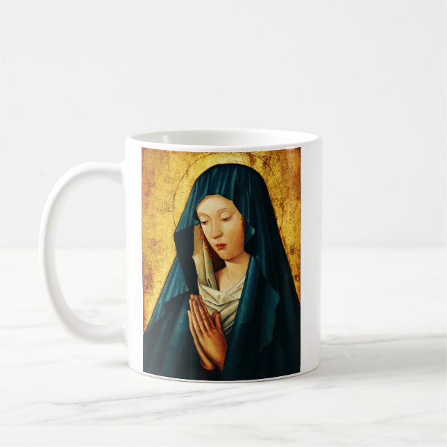 Virgin Mary Hodegetria Byzantine Catholic Icon Art Coffee Mug (Left)