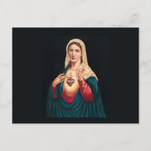 Virgin Mary Holiday Postcard