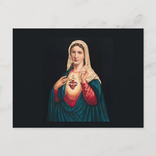 Virgin Mary Holiday Postcard (Front)