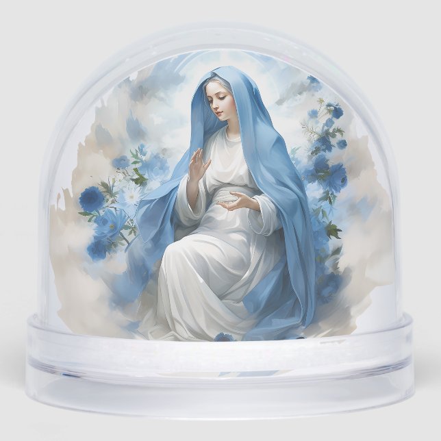 Virgin Mary in Whites and Blues with Roses (Avant)