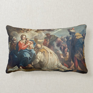 Virgin Mary Jesus Adoration of Magi Lumbar Pillow