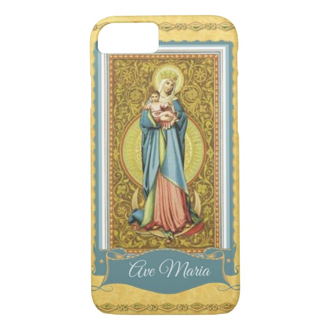 Virgin Mary Jesus Image on iPhone 7 Case (Back)