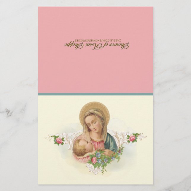 Virgin Mary Jesus  Spiritual Communion Prayer (Front)
