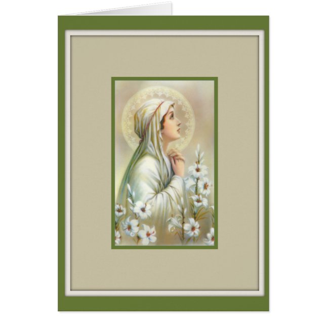 Virgin Mary Madonna Lilies Mental Peace (Front)
