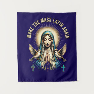 Virgin Mary Make the Mass Catholic Tapestry