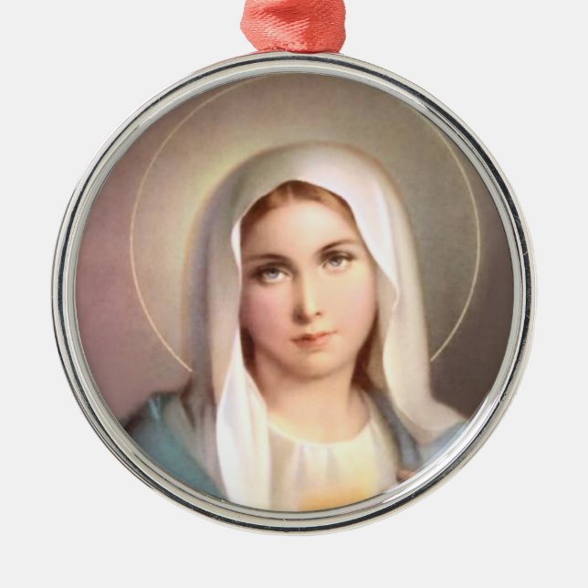 VIRGIN MARY METAL ORNAMENT (Front)