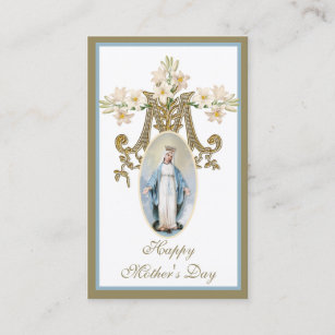 Virgin Mary Mother's Day Remembrance Holy Card