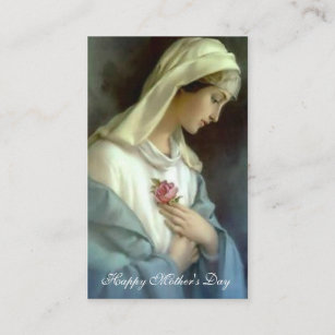 Virgin Mary Mother's Day Remembrance Holy Card