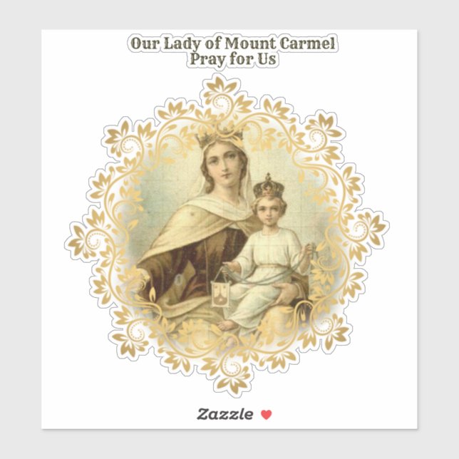 Virgin Mary Mount Carmel Jesus Religious Vinyl (Sheet)