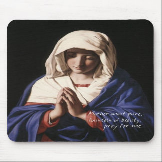 Virgin Mary Mousepad with prayer