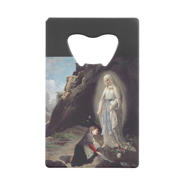 Virgin Mary of Lourdes Credit Card Bottle Opener (Front)