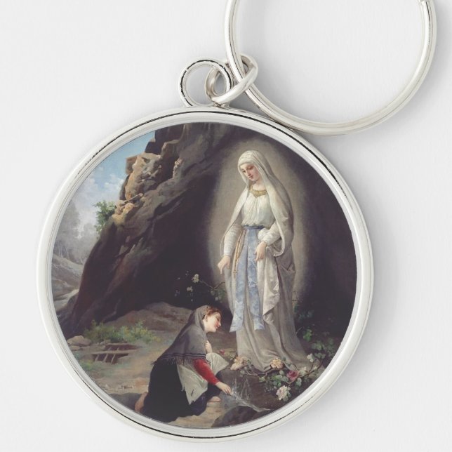 Virgin Mary of Lourdes Keychain (Front)