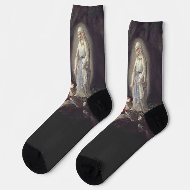 Virgin Mary of Lourdes Socks (Left)
