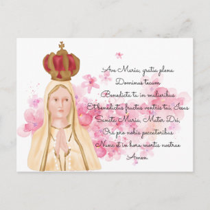 Virgin Mary - Our Lady of Fatima - Christian Postcard