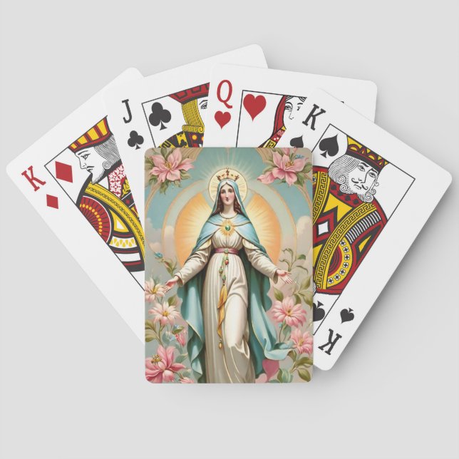Virgin Mary playing cards, poker cards (Back)