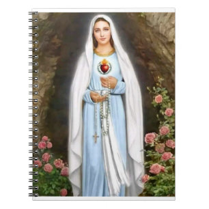 Virgin Mary praying notebook