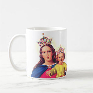 Virgin Mary queen with Jesus Coffee Mug