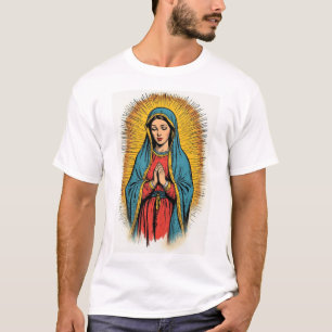 Virgin Mary Retro Men's Tee Shirt