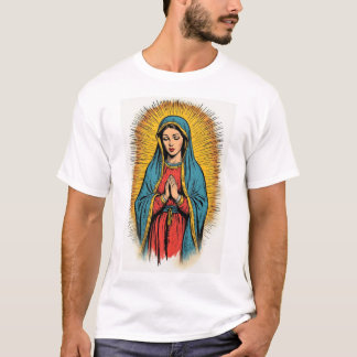 Virgin Mary Retro Men's Tee Shirt