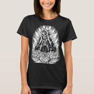 Virgin Mary Skeleton American Traditional Tattoo O T-Shirt