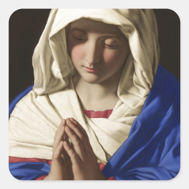 Virgin Mary Square Sticker (Front)