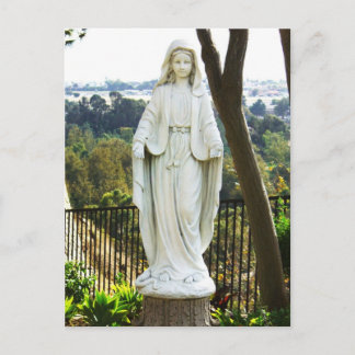 Virgin Mary Statue Postcard