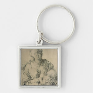 Virgin Mary suckling the Christ Child, 1512 Keychain
