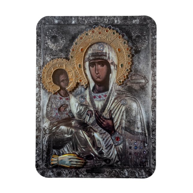 Virgin Mary Three-Handed Icon Religious Magnet (Vertical)