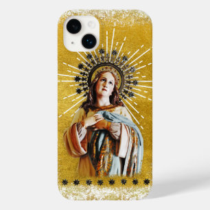 Virgin Mary White & Gold Starry Crown Case-Mate iPhone 14 Plus Case