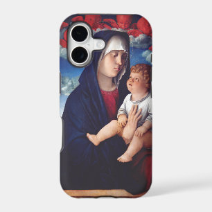 Virgin Mary with Baby Jesus and red cherubs