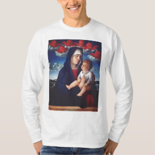 Virgin Mary with Baby Jesus and red cherubs T-Shirt