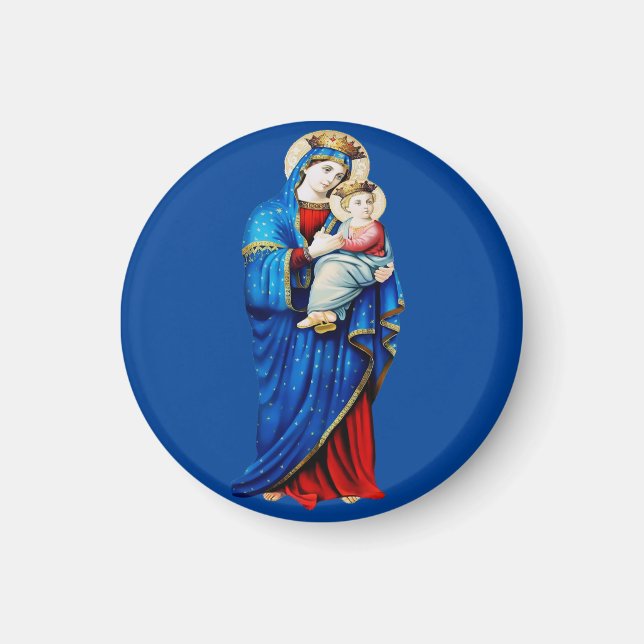Virgin Mary with Baby Jesus Magnet (Front)