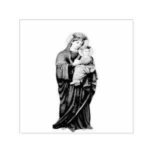 Virgin Mary with Baby Jesus  Self-inking Stamp