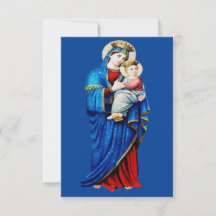 Virgin Mary with Baby Jesus Thank You Card