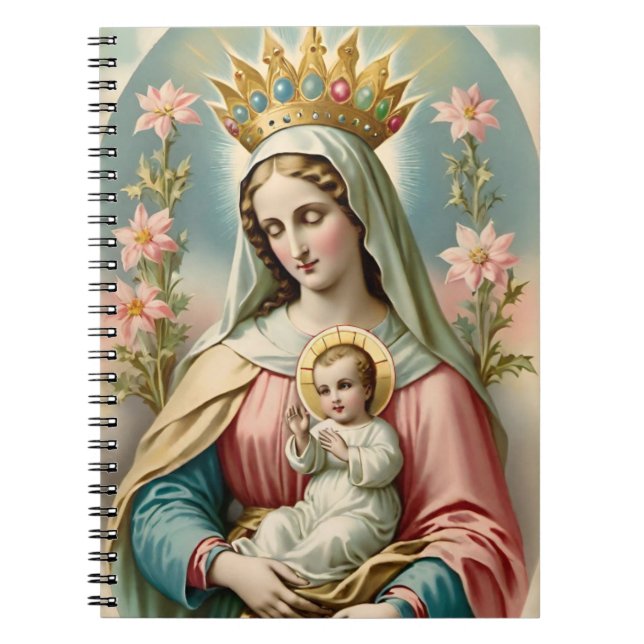 Virgin Mary with Jesus Child Notebook (Front)