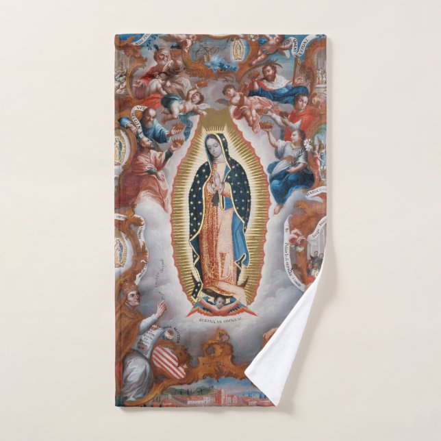 “Virgin of Guadalupe” art hand towel (Hand Towel)